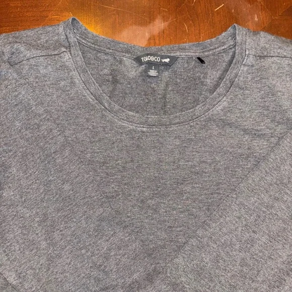 Toad&Co | Montclair Midi Dress | L Gray Organic Cotton Blend Long Sleeve Casual - Picture 5 of 13